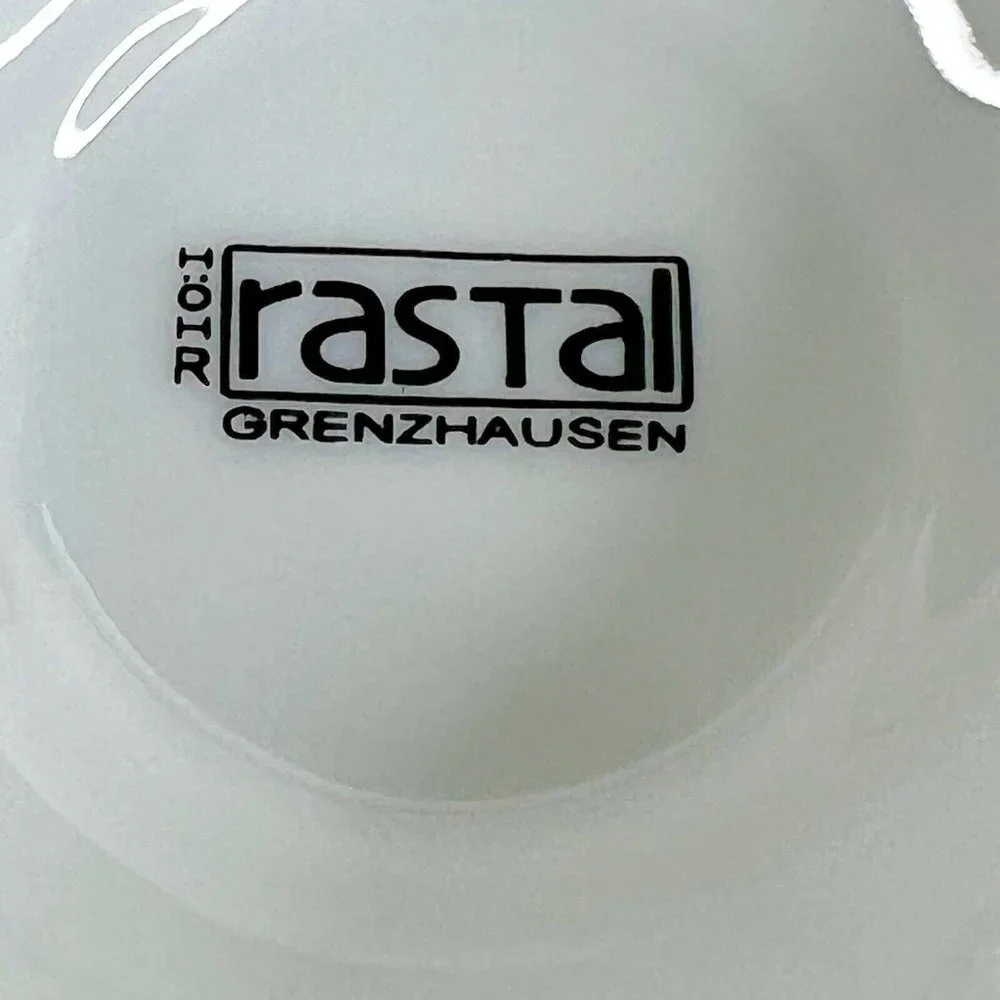 Vintage Hohr RASTAL Grenzhausen‎ German Cup Beer Mug White Red Porcelain Vase